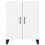 vidaXL Buffet haut Blanc 69 5x34x180 cm Bois d'ingénierie