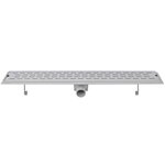 vidaXL Drain de douche linéaire 2 pc Ligne 830x140 mm Acier inoxydable