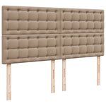 vidaXL Sommier à lattes de lit avec matelas Cappuccino 180x200 cm