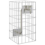 vidaXL Robinet Gabion Argenté 26 x 25 x 50 cm Acier inoxydable