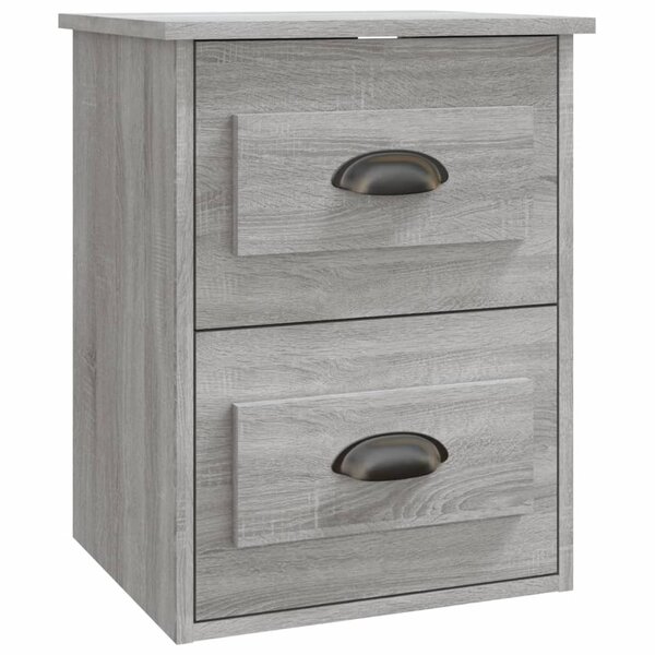 vidaXL Table de chevet murale sonoma gris 41 5x36x53 cm