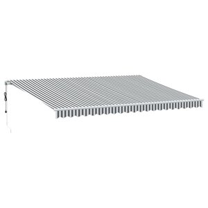 vidaXL Auvent rétractable automatique avec LED anthracite et blanc