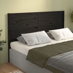 vidaXL Tête de lit Noir 186x4x100 cm Bois massif de pin