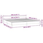 vidaXL Cadre de lit sans matelas gris clair 200x200 cm velours