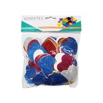 Sticker en mousse Coeurs pailletés adhésifs 200 pièces - Sodertex