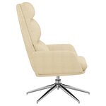 vidaXL Chaise de relaxation Crème Tissu