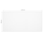 vidaXL Protecteur de table mat 120x60 cm 2 mm PVC