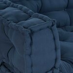 vidaXL Coussin de canapé 3 Pièces Indigo tissu