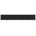 vidaXL Paravent 5 panneaux Tissu 600 x 160 cm Noir