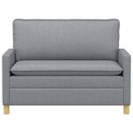 vidaXL Canapé 2 place Gris clair 126 x 81 x 87 5 cm Tissu