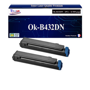 T3AZUR - 2x Toners compatibles avec Oki MB492DN  MB562DNW
