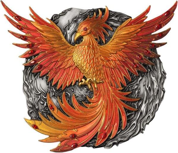 Pièce de monnaie en Argent 50 Vatu g 500 (1/2 Kg) Millésime 2024 PHOENIX ASCENDANT 1/2