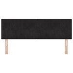 tête de lit vidaXL capitonnée noire 140 cm en velours