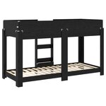 vidaXL Lit Superposé pour Enfants Chêne noir 75 x 190 cm