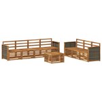 vidaXL Ensembles de canapés 8 pc Bois d'Acacia Massif