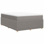 vidaXL Sommier à lattes de lit avec matelas Taupe 140x190 cm Tissu