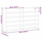 vidaXL Cabinet d'Affichage avec étagère Chêne noir 100 x 15 x 58 cm