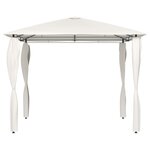 vidaXL Belvédère avec revêtement de poteaux 3x3x2 6 m Crème 160 g/m²
