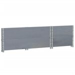 vidaXL Jardinière gris 100x50 cm bois massif de pin