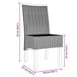 vidaXL Chaises à manger lot de 6 marron rotin naturel