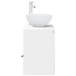 vidaXL Vanité de lavabo mural Blanc 49 5 x 35 x 63 cm