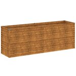 vidaXL Lit surélevé de jardin 196x50x69 cm acier corten