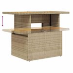 vidaXL Salon de jardin avec coussins 7 Pièces beige résine tressée