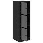 vidaXL Haut Armoire Chêne noir 35 x 37 x 109 cm Bois d'ingénierie