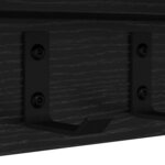 vidaXL Porte-manteau mural avec étagère Chêne noir 60 x 10.5 x 10.5 cm