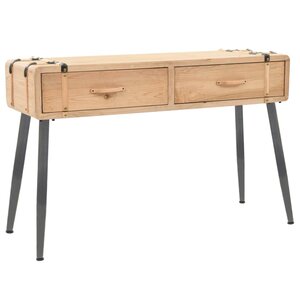 vidaXL Table console Bois massif de sapin 115x40 5x76 cm