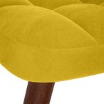 vidaXL Fauteuil relax avec tabouret en velours jaune