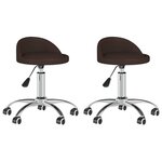 vidaXL Chaises pivotantes à manger lot de 2 marron similicuir