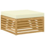 vidaXL Ensemble de canapés d'extérieur 6 pc Blanc et crème