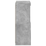 vidaXL Buffet avec lumières LED gris béton 60 5x37x100 cm