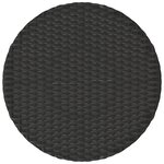 vidaXL Ensemble de bistro 3 Pièces avec coussins noir résine tressée