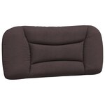 vidaXL Cadre de lit avec LED sans matelas marron foncé 90x190 cm tissu