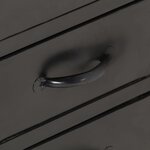 vidaXL Buffet 110x30x65 cm Bois de manguier massif brut et acier