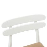 vidaXL Chaise de salle à manger 2 Pièces Blanc et marron
