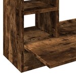 Bureau table poste de travail meuble d'ordinateur informatique étude mural chêne fumé 105 x 48 x 75 cm bois d'ingénierie brun 02_0023876