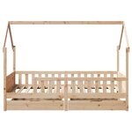 vidaXL Cadre de lit enfants avec tiroirs sans matelas 90x200 cm bois