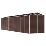 vidaXL Abri de jardin marron 191x810x198 cm acier galvanisé