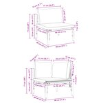 vidaXL Ensemble de canapé de jardin 6 Pièces Anthracite Acier