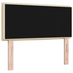 Tête de lit design lignes crème 90 cm en tissu
