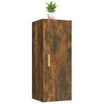 vidaXL Armoire murale Chêne fumé 34 5x34x90 cm Bois d'ingénierie