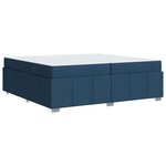 vidaXL Cadre de lit avec matelas Bleu 200 x 200 cm tissu