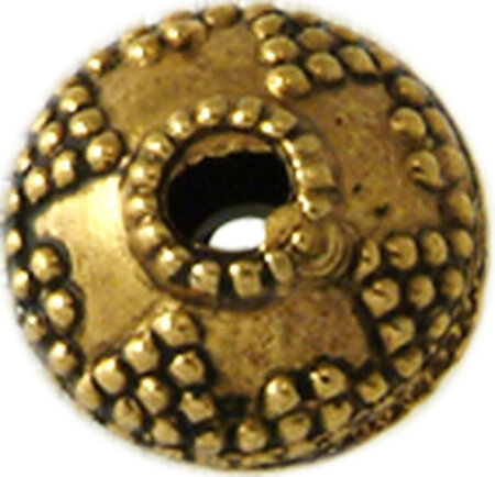 Perle métal ronde ø 12 mm doré