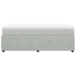 vidaXL Sommier à lattes de lit et matelas Gris clair 90x190 cm Velours