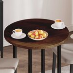 vidaXL Plateau de table Marron clair Ø 70 x 2.5 cm Chêne massif