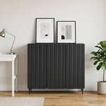 vidaXL Buffet Noir 89 x 34 5 x 82 cm Bois d'ingénierie