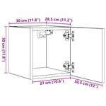 vidaXL Meuble TV mural Chêne fumé 30 5x30x30 cm